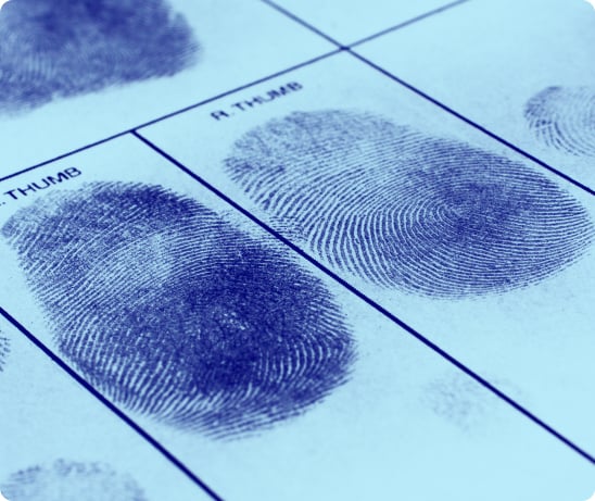 FBI Approved Fingerprint Card Image