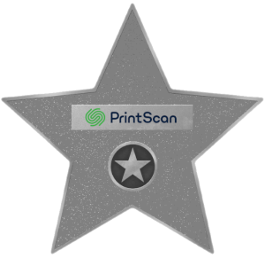 PrintScan Logo On Star